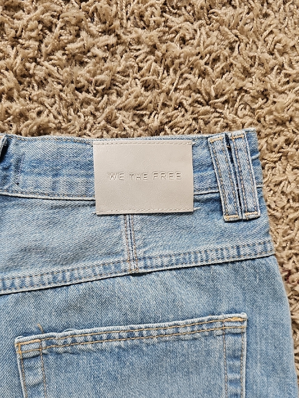 NWT We The Free Montana Shorts Jean Bermuda 27 Cowgirl Blues Cotton - Picture 10 of 12